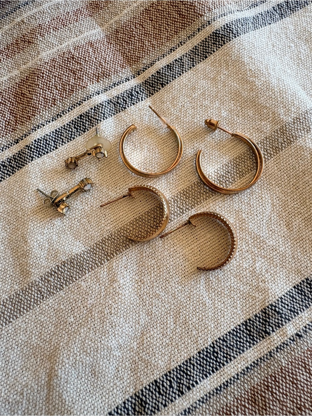 Classic Gold Hoop Earrings - Set of 3